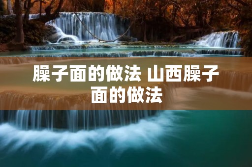 臊子面的做法 山西臊子面的做法