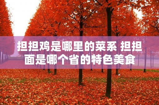 担担鸡是哪里的菜系 担担面是哪个省的特色美食 担担鸡是哪里的菜系 担担面是哪个省的特色美食