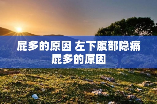 屁多的原因 左下腹部隐痛屁多的原因