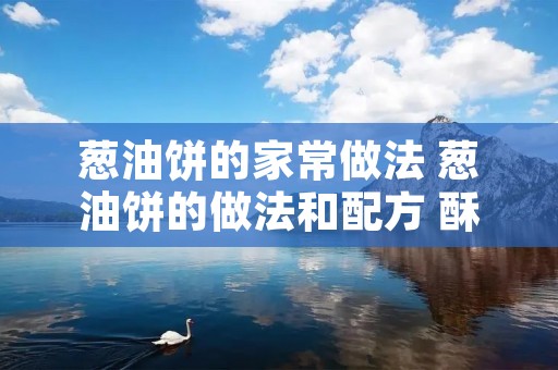葱油饼的家常做法 葱油饼的做法和配方 酥脆蓬松