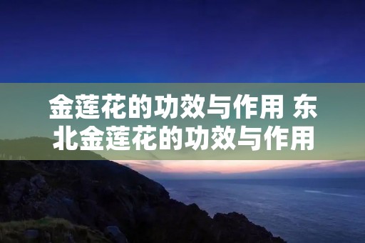 金莲花的功效与作用 东北金莲花的功效与作用