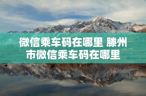 微信乘车码在哪里 滕州市微信乘车码在哪里 微信乘车码在哪里 滕州市微信乘车码在哪里