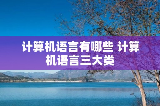 计算机语言有哪些 计算机语言三大类 计算机语言有哪些 计算机语言三大类