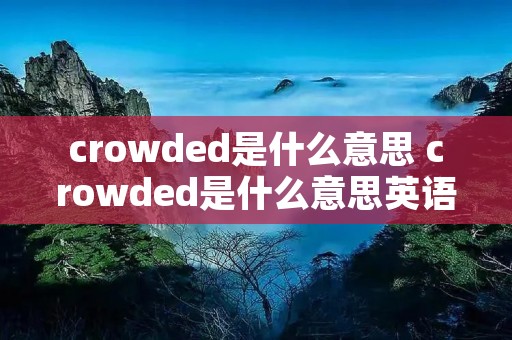 crowded是什么意思 crowded是什么意思英语翻译成中文