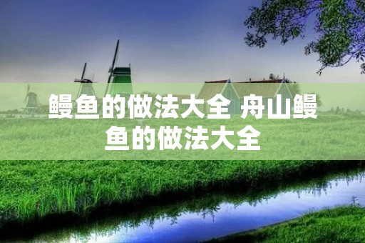 鳗鱼的做法大全 舟山鳗鱼的做法大全