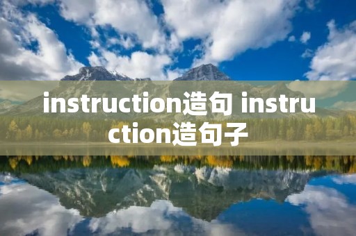 instruction造句 instruction造句子