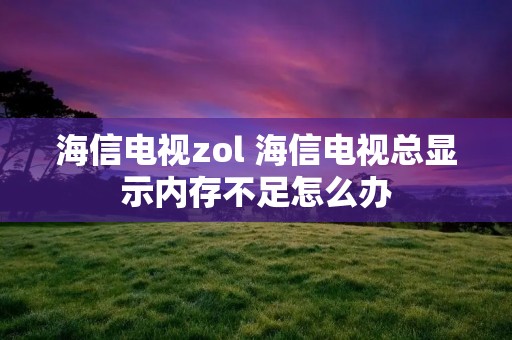 海信电视zol 海信电视总显示内存不足怎么办
