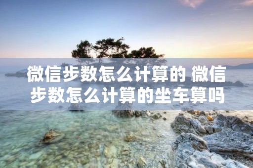 微信步数怎么计算的 微信步数怎么计算的坐车算吗?