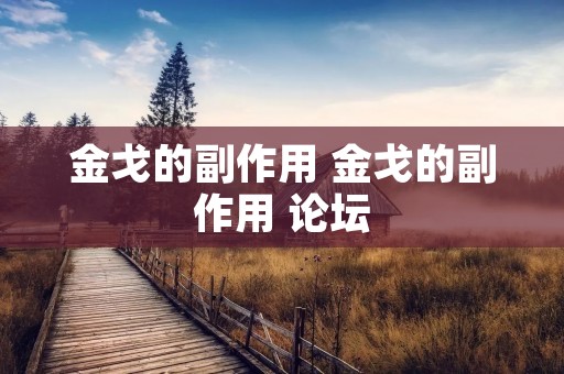 金戈的副作用 金戈的副作用 论坛
