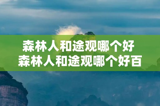 森林人和途观哪个好 森林人和途观哪个好百度知道