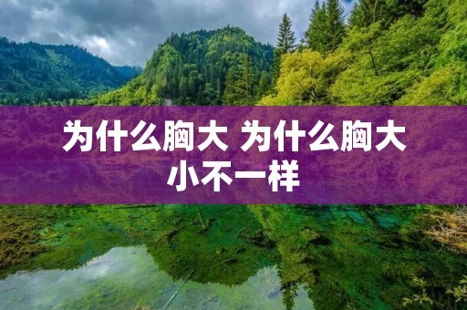 为什么胸大 为什么胸大小不一样