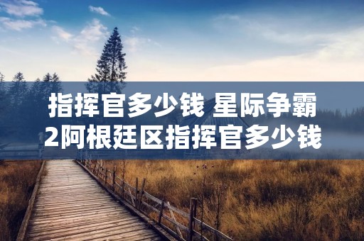 指挥官多少钱 星际争霸2阿根廷区指挥官多少钱 指挥官多少钱 星际争霸2阿根廷区指挥官多少钱