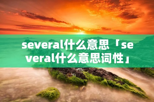 several什么意思「several什么意思词性」 several什么意思「several什么意思词性」
