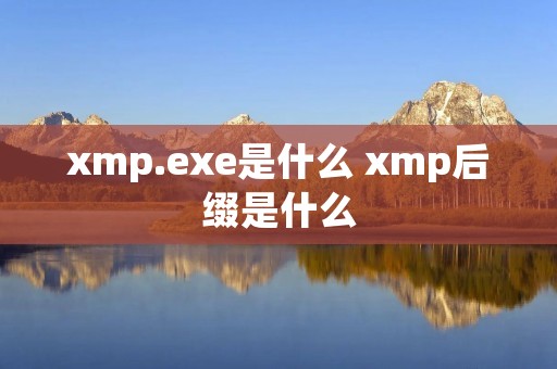 xmp.exe是什么 xmp后缀是什么