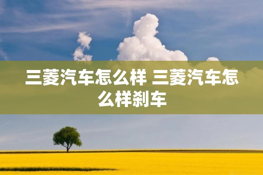 三菱汽车怎么样 三菱汽车怎么样刹车