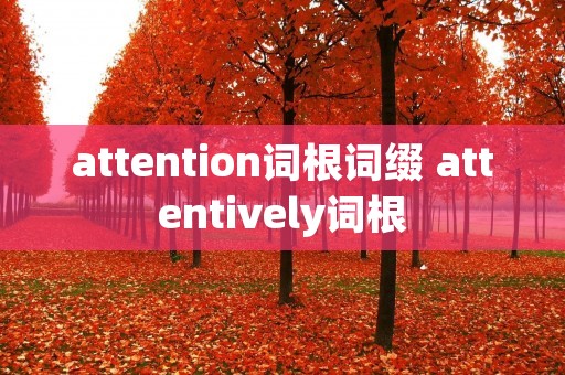 attention词根词缀 attentively词根