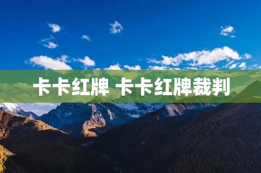 卡卡红牌 卡卡红牌裁判