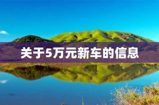 关于5万元新车的信息 关于5万元新车的信息