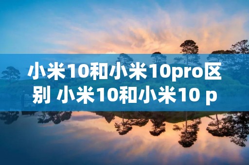 小米10和小米10pro区别 小米10和小米10 pro区别 小米10和小米10pro区别 小米10和小米10 pro区别