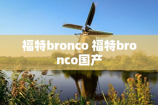 福特bronco 福特bronco国产