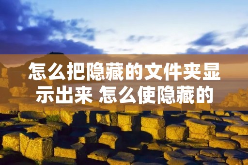 怎么把隐藏的文件夹显示出来 怎么使隐藏的文件夹显示出来 怎么把隐藏的文件夹显示出来 怎么使隐藏的文件夹显示出来