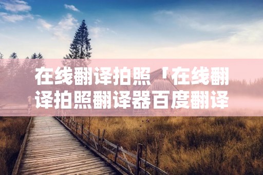 在线翻译拍照「在线翻译拍照翻译器百度翻译」 在线翻译拍照「在线翻译拍照翻译器百度翻译」