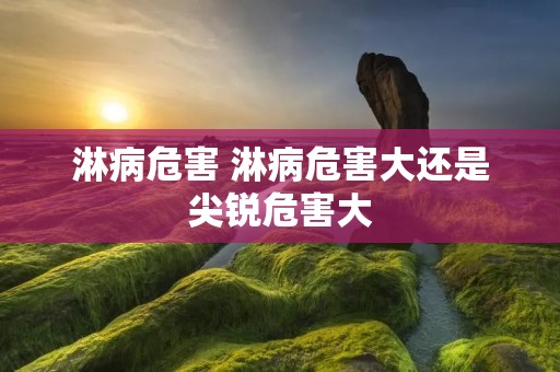 淋病危害 淋病危害大还是尖锐危害大