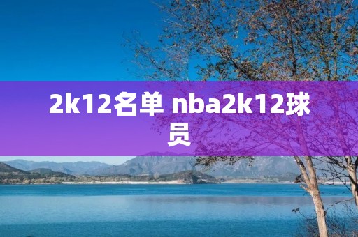 2k12名单 nba2k12球员