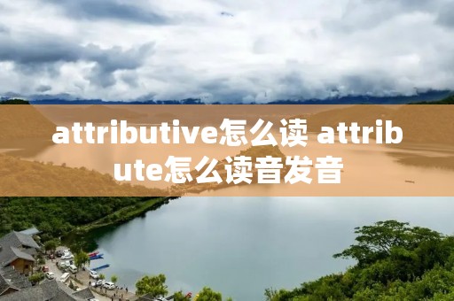 attributive怎么读 attribute怎么读音发音