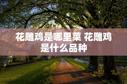 花雕鸡是哪里菜 花雕鸡是什么品种