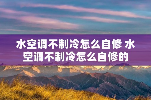 水空调不制冷怎么自修 水空调不制冷怎么自修的