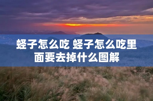 蛏子怎么吃 蛏子怎么吃里面要去掉什么图解