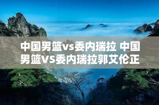 中国男篮vs委内瑞拉 中国男篮VS委内瑞拉郭艾伦正负值