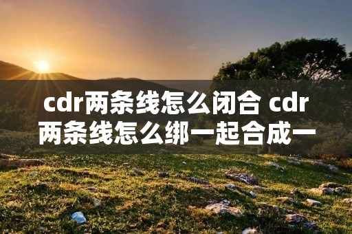 cdr两条线怎么闭合 cdr两条线怎么绑一起合成一条线 cdr两条线怎么闭合 cdr两条线怎么绑一起合成一条线
