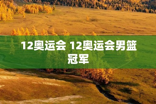 12奥运会 12奥运会男篮冠军