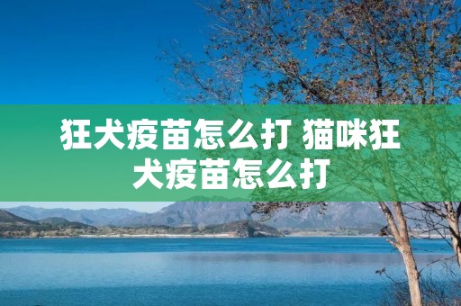 狂犬疫苗怎么打 猫咪狂犬疫苗怎么打