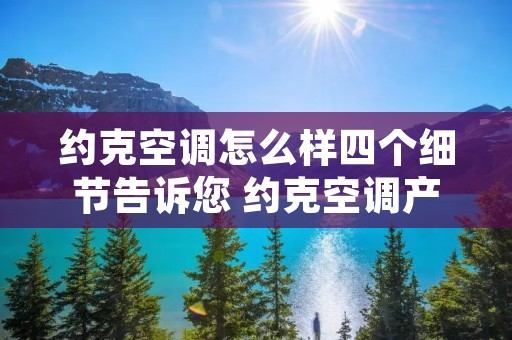 约克空调怎么样四个细节告诉您 约克空调产品大全