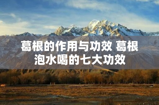 葛根的作用与功效 葛根泡水喝的七大功效 葛根的作用与功效 葛根泡水喝的七大功效