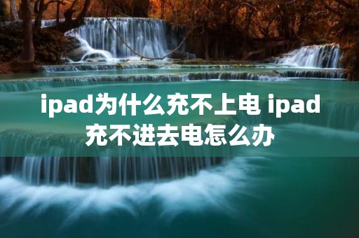 ipad为什么充不上电 ipad充不进去电怎么办