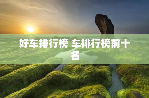 好车排行榜 车排行榜前十名