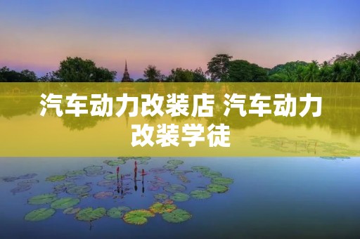 汽车动力改装店 汽车动力改装学徒