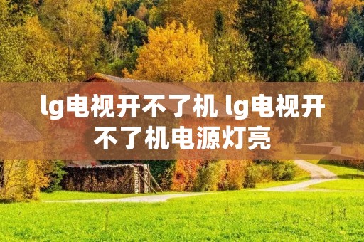 lg电视开不了机 lg电视开不了机电源灯亮
