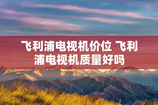 飞利浦电视机价位 飞利浦电视机质量好吗