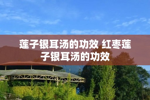 莲子银耳汤的功效 红枣莲子银耳汤的功效 莲子银耳汤的功效 红枣莲子银耳汤的功效