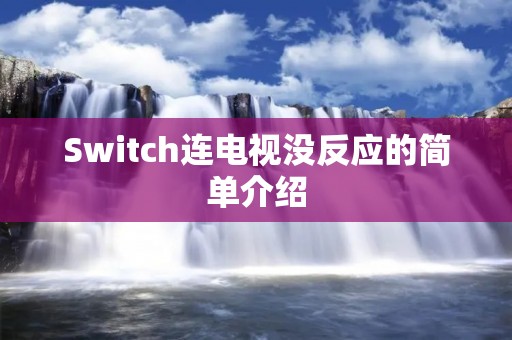 Switch连电视没反应的简单介绍