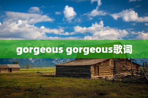 gorgeous gorgeous歌词