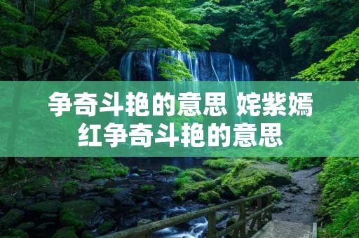 争奇斗艳的意思 姹紫嫣红争奇斗艳的意思
