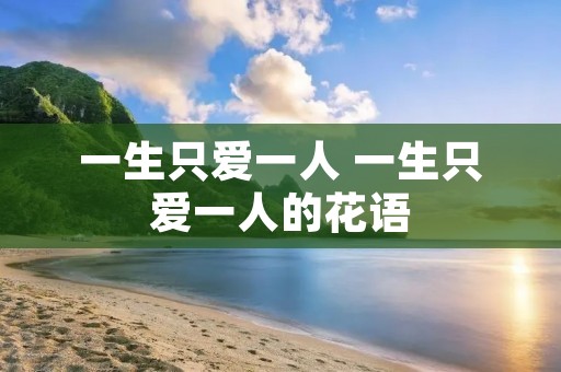 一生只爱一人 一生只爱一人的花语
