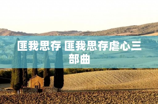匪我思存 匪我思存虐心三部曲