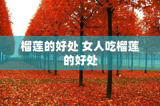 榴莲的好处 女人吃榴莲的好处